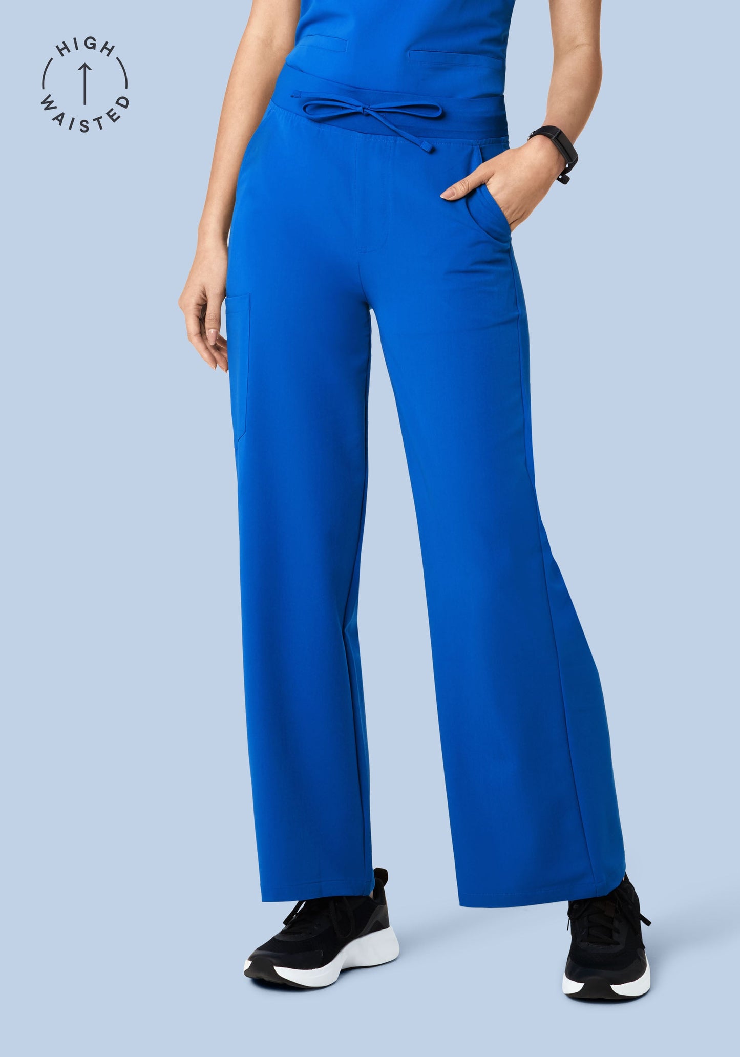 High Waisted Wide Leg Royal Blue