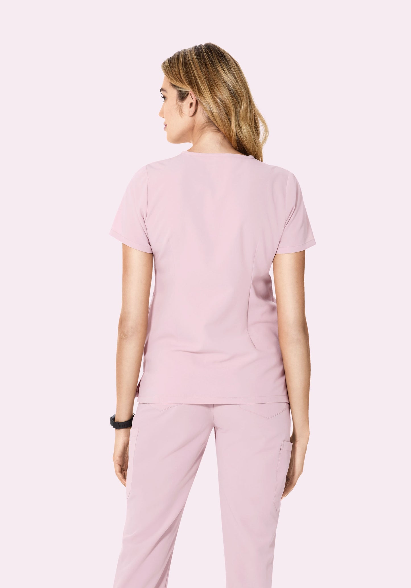 5 Pocket Notch Neck Top Blush Blossom