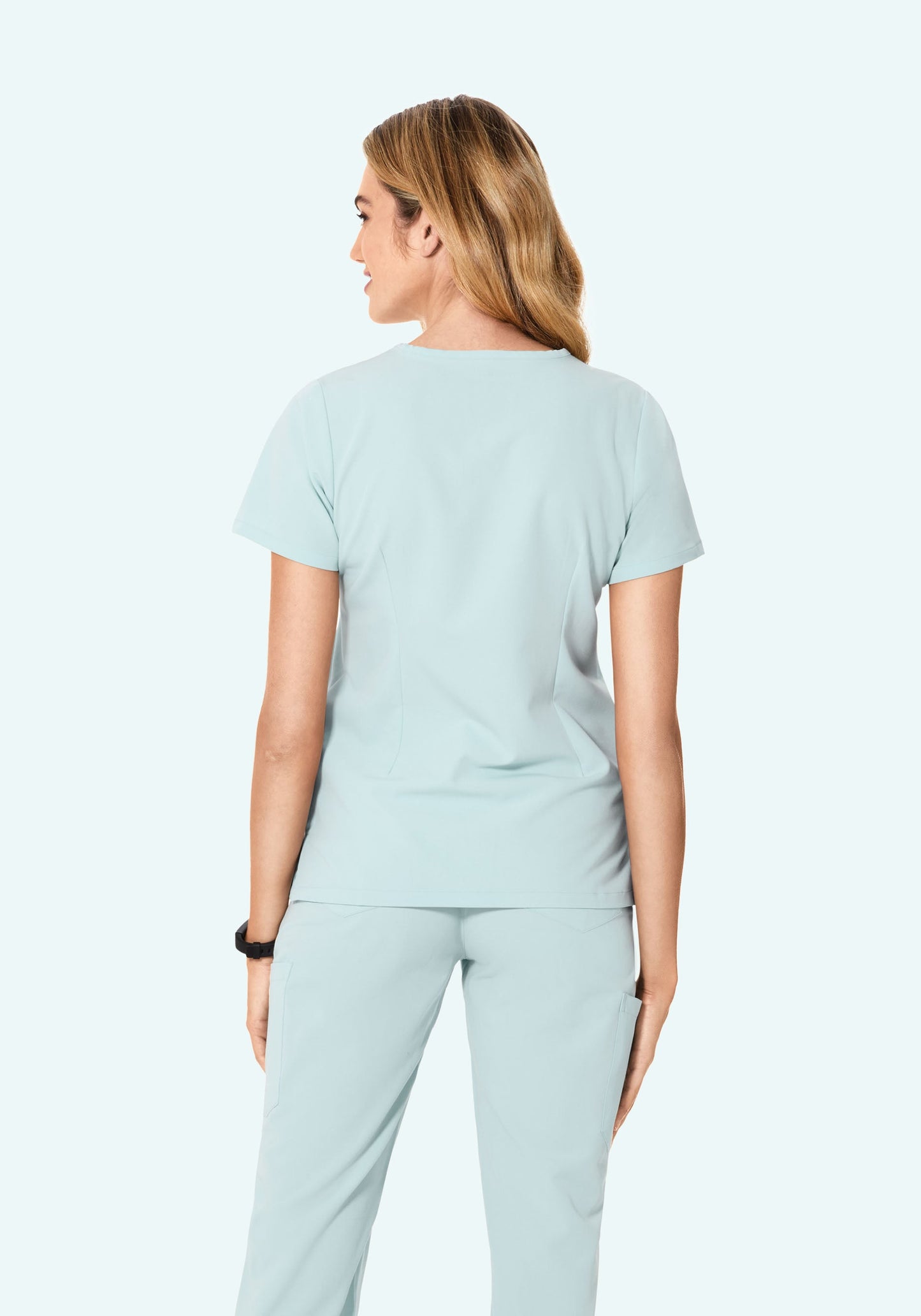5 Pocket Notch Neck Top Sky