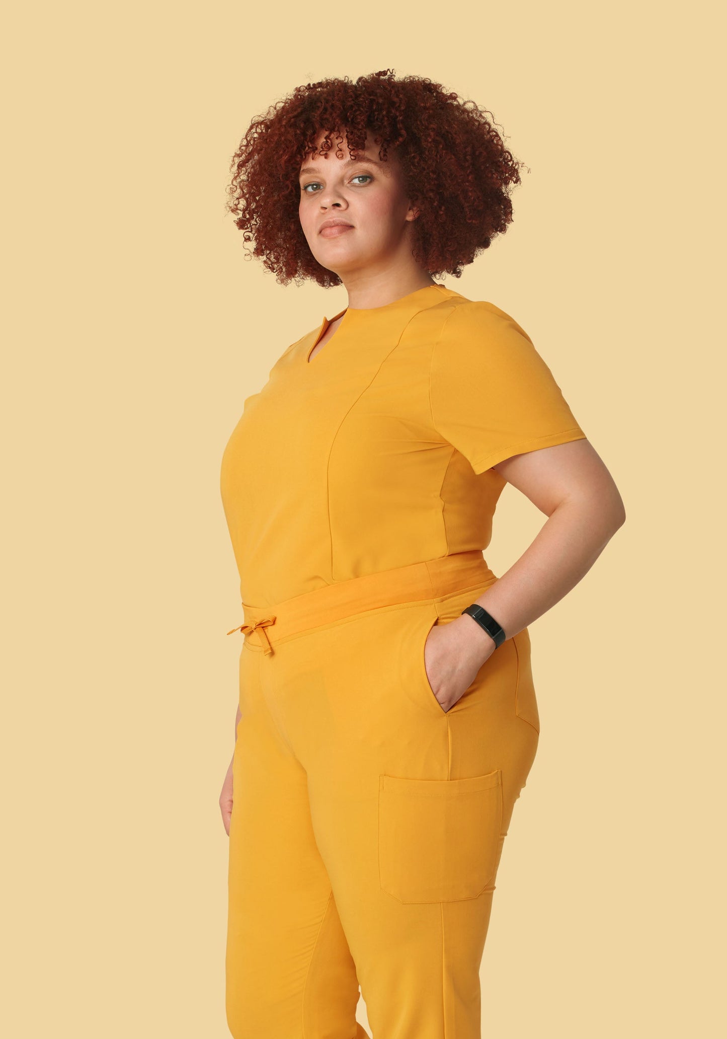 5 Pocket Notch Neck Top Honey