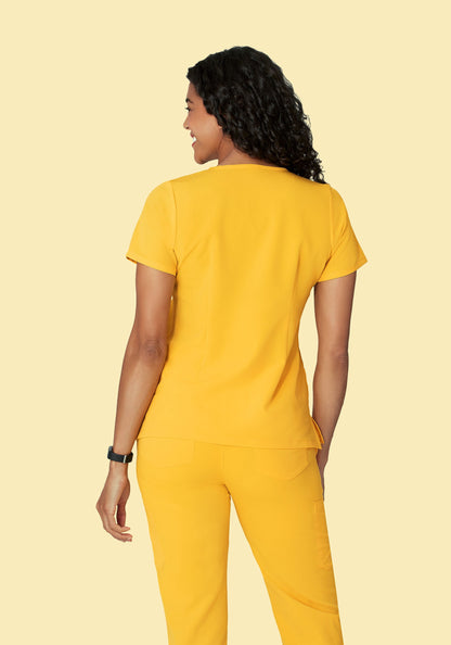 5 Pocket Notch Neck Top Daffodil