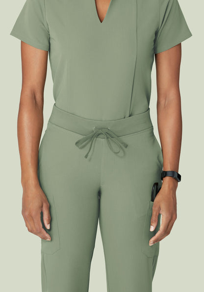 High Waisted Cargos Cool Sage