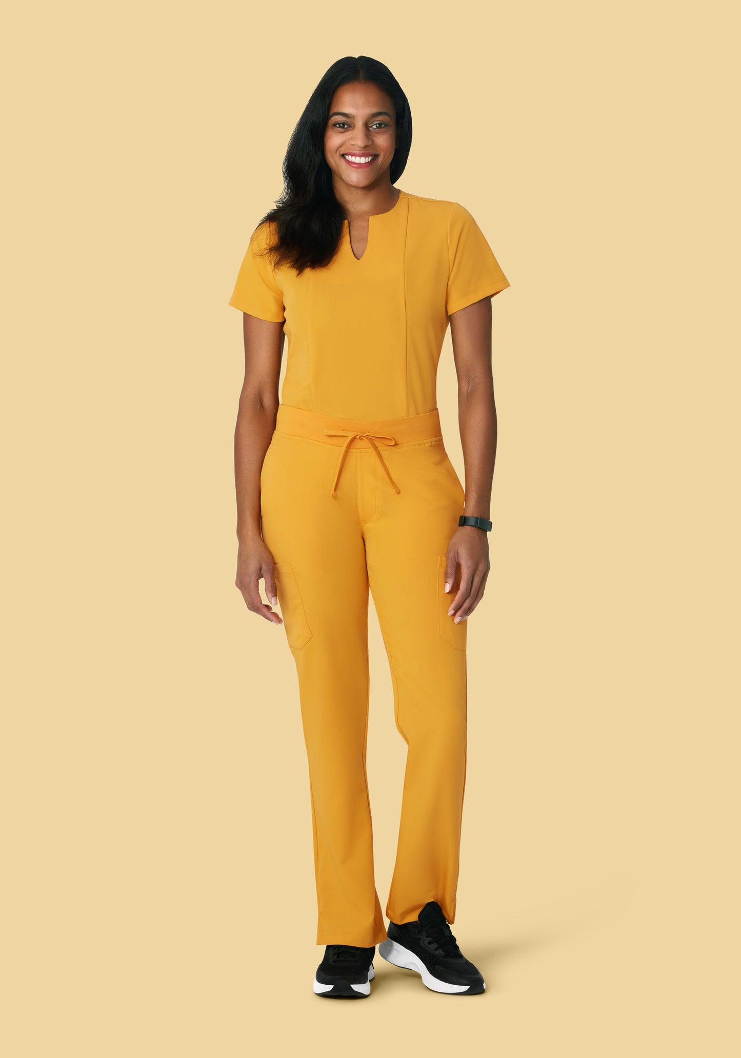 5 Pocket Notch Neck Top Honey