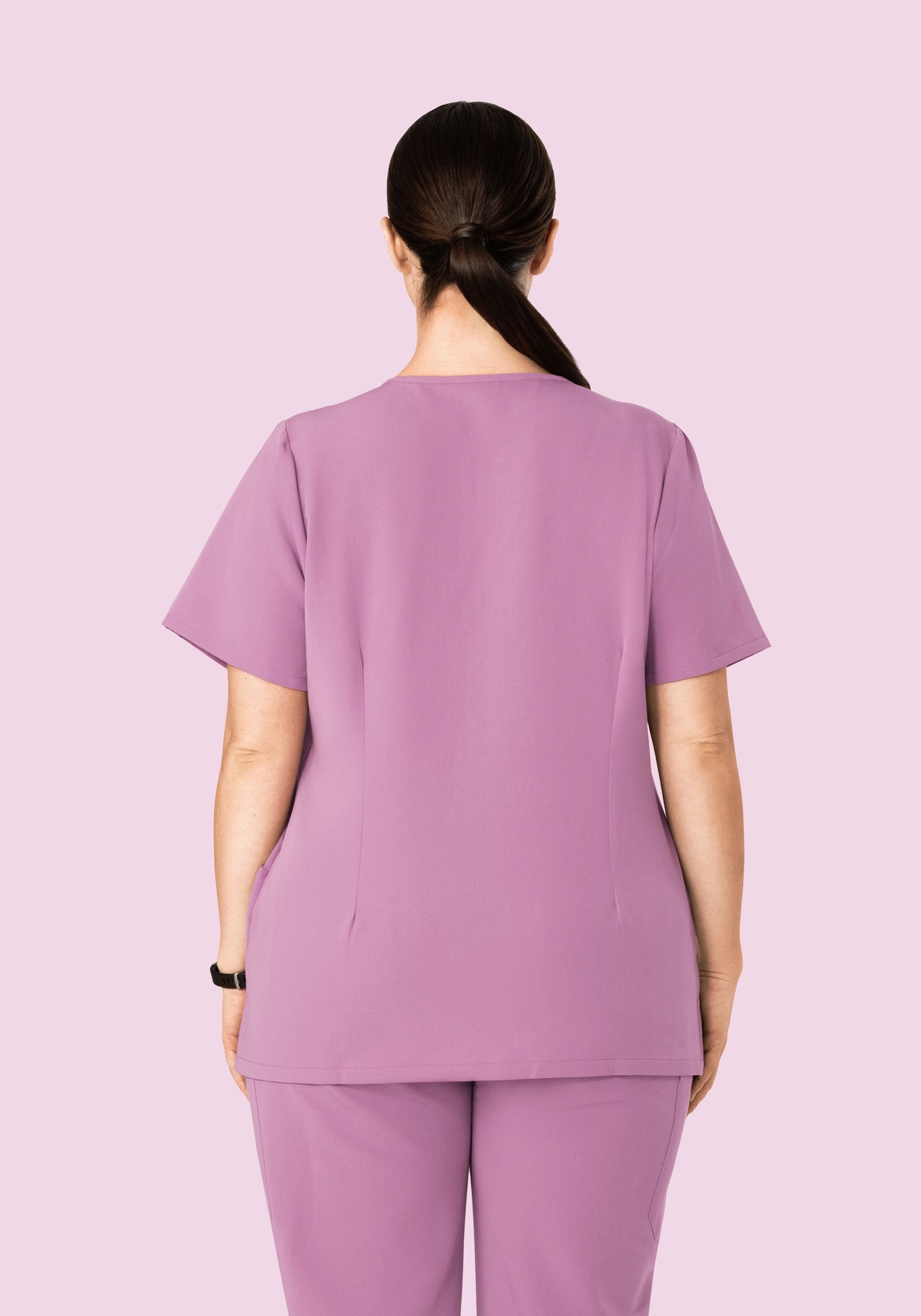 5 Pocket Notch Neck Top Lilac
