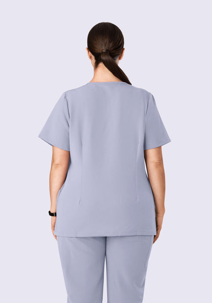 5 Pocket Notch Neck Top Wisteria