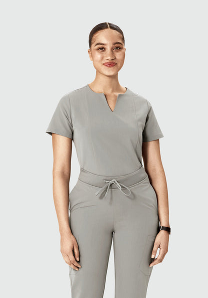 5 Pocket Notch Neck Top Flint