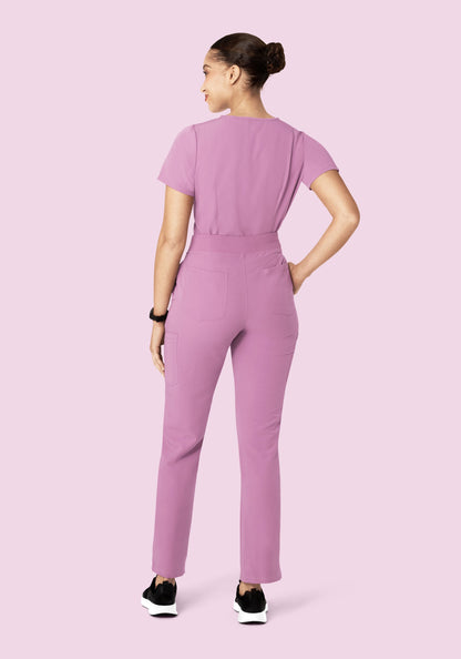 5 Pocket Notch Neck Top Lilac