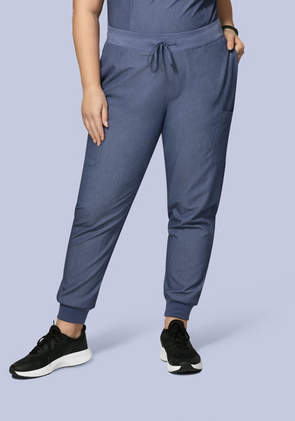 9 Pocket Joggers Heather Denim