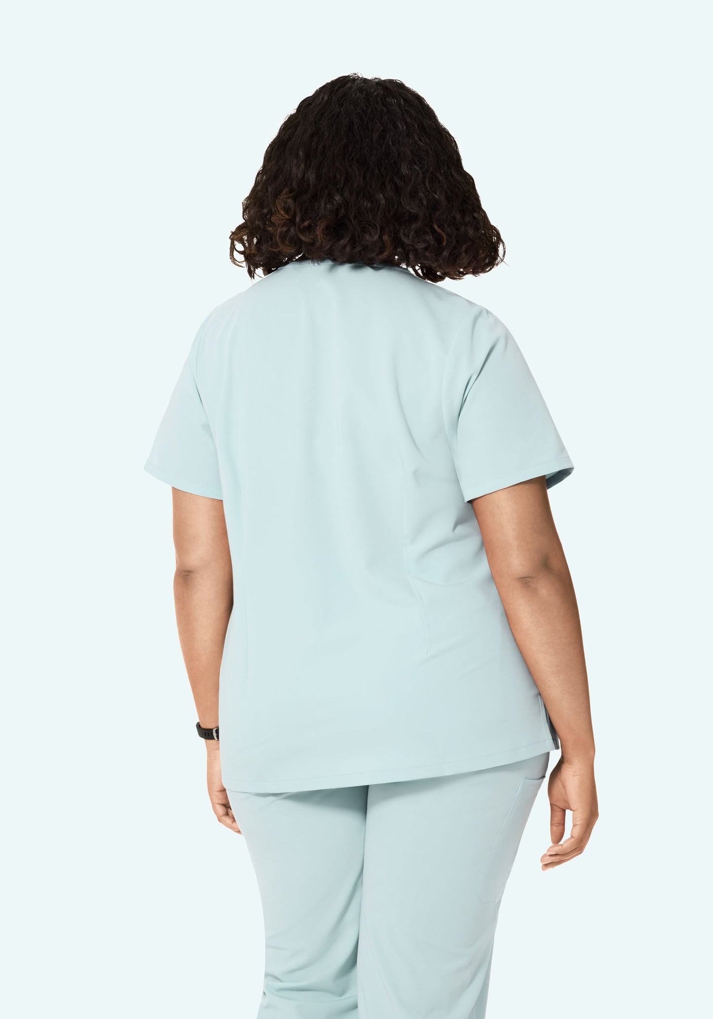 5 Pocket Notch Neck Top Sky