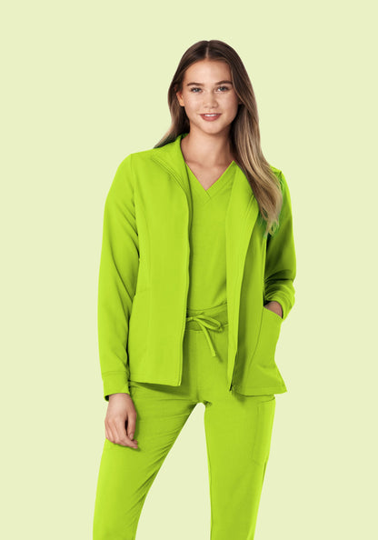 Women's Modern Scrub Jacket Apple Green