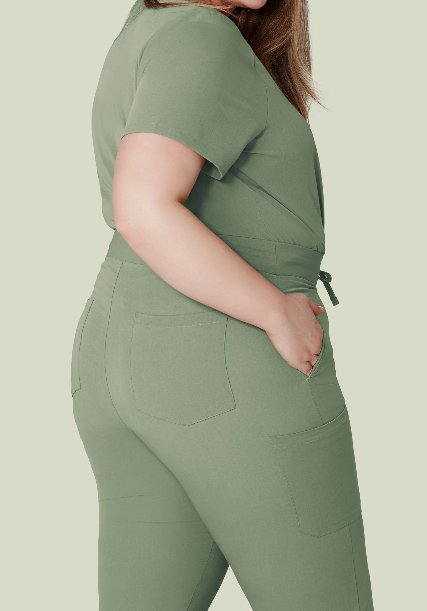 High Waisted Joggers Cool Sage