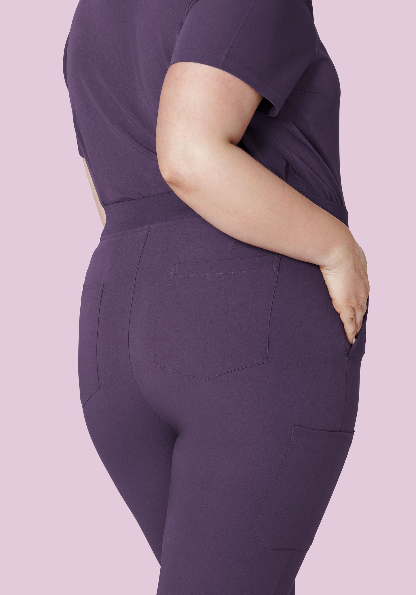 High Waisted Joggers Deep Dewberry