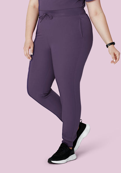 High Waisted Joggers Deep Dewberry