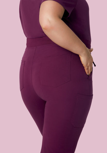 High Waisted Joggers Plum