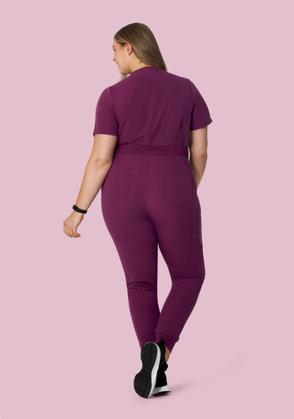 High Waisted Joggers Plum