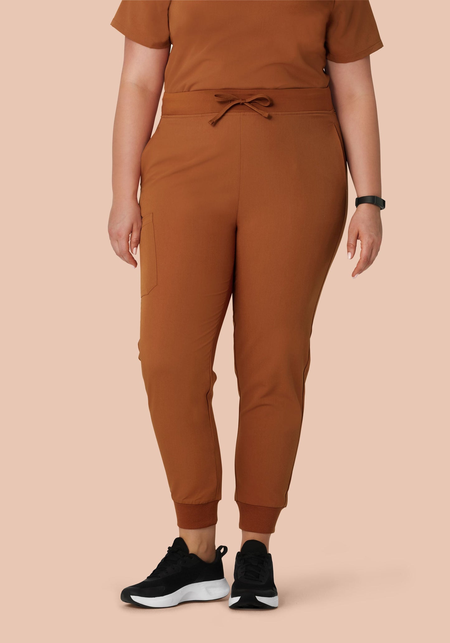 High Waisted Joggers Roasted Pecan