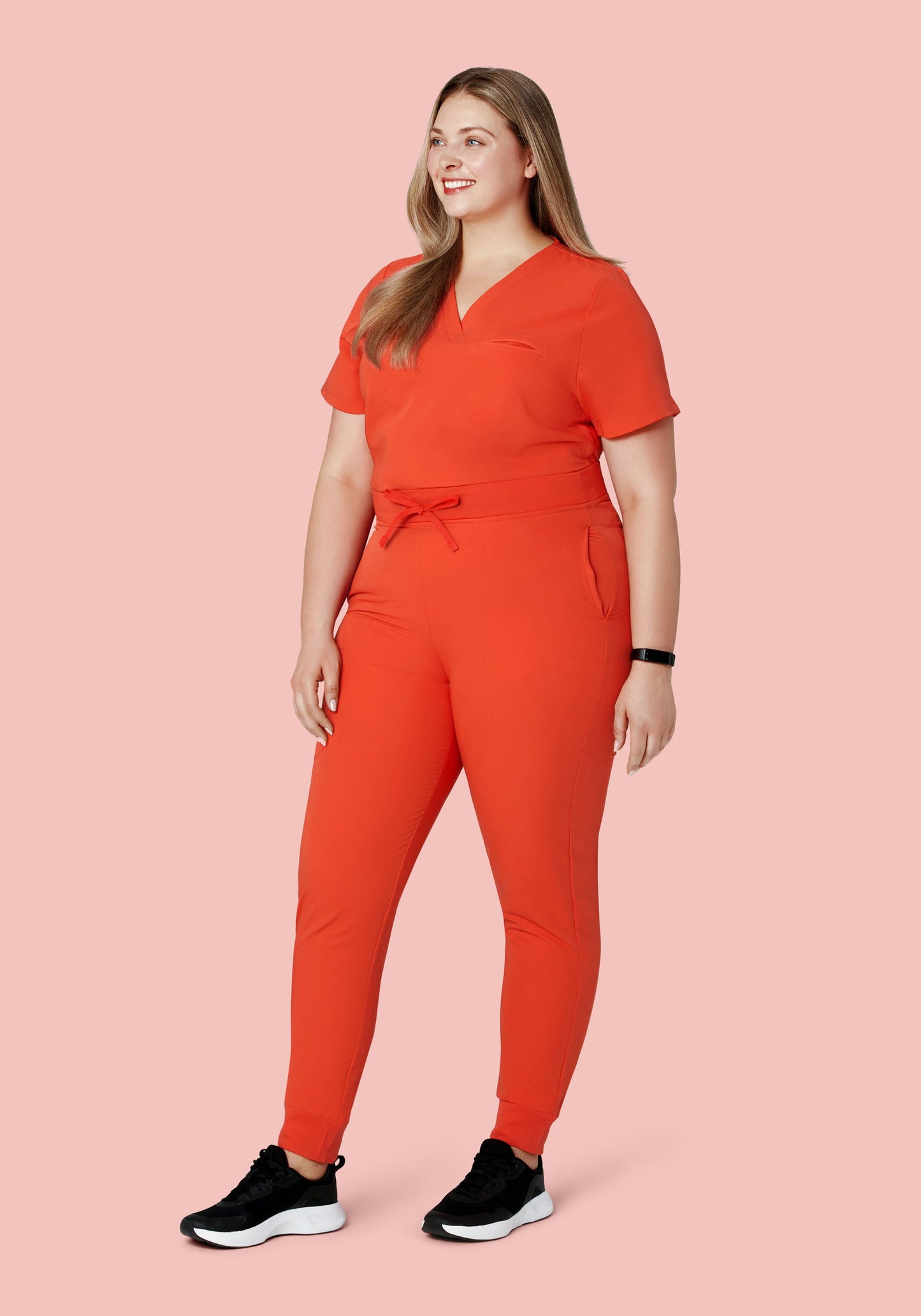 High Waisted Joggers Sunset Orange