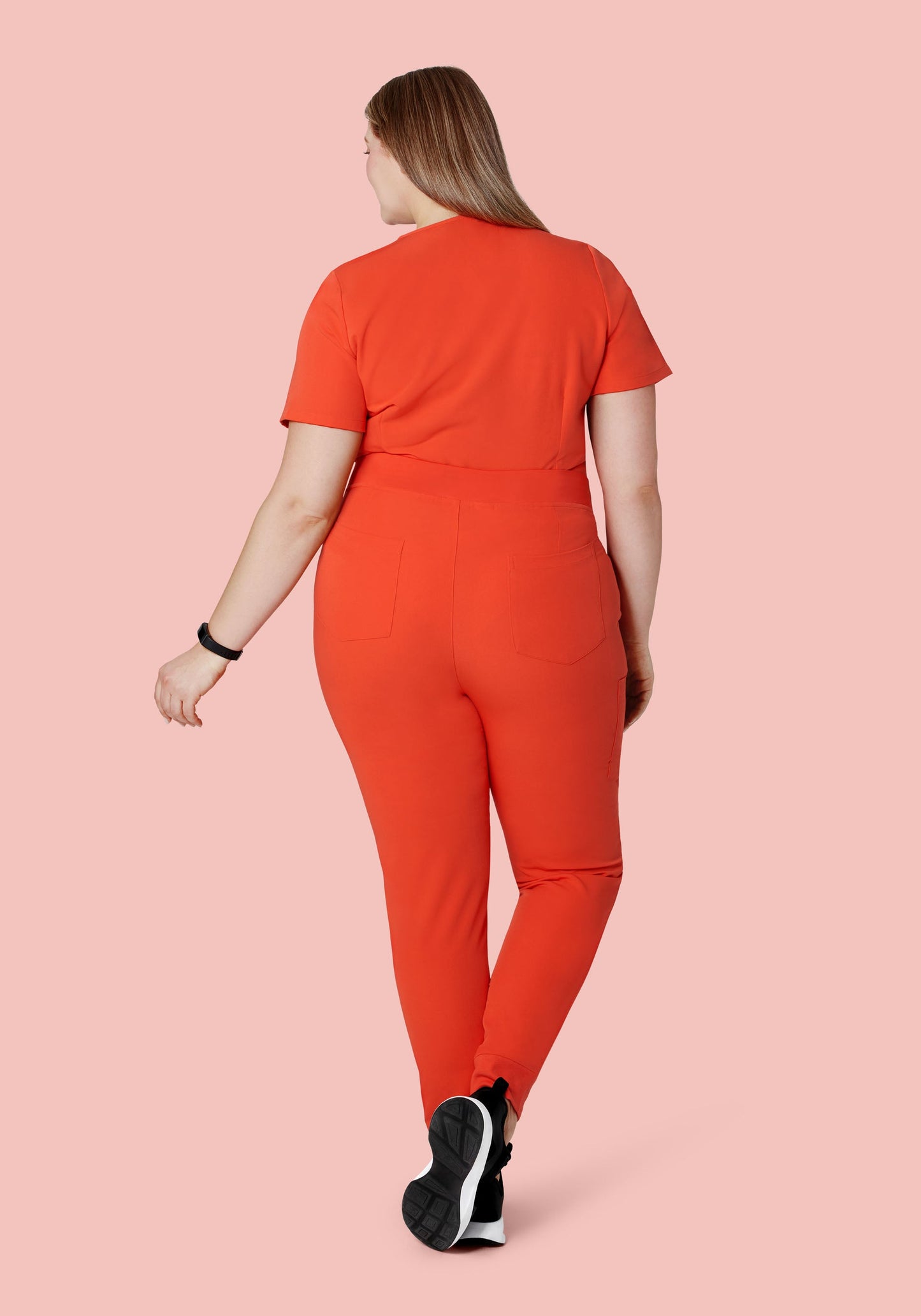 High Waisted Joggers Sunset Orange