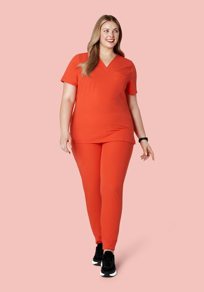 High Waisted Joggers Sunset Orange