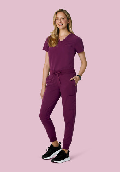 9 Pocket Joggers Plum