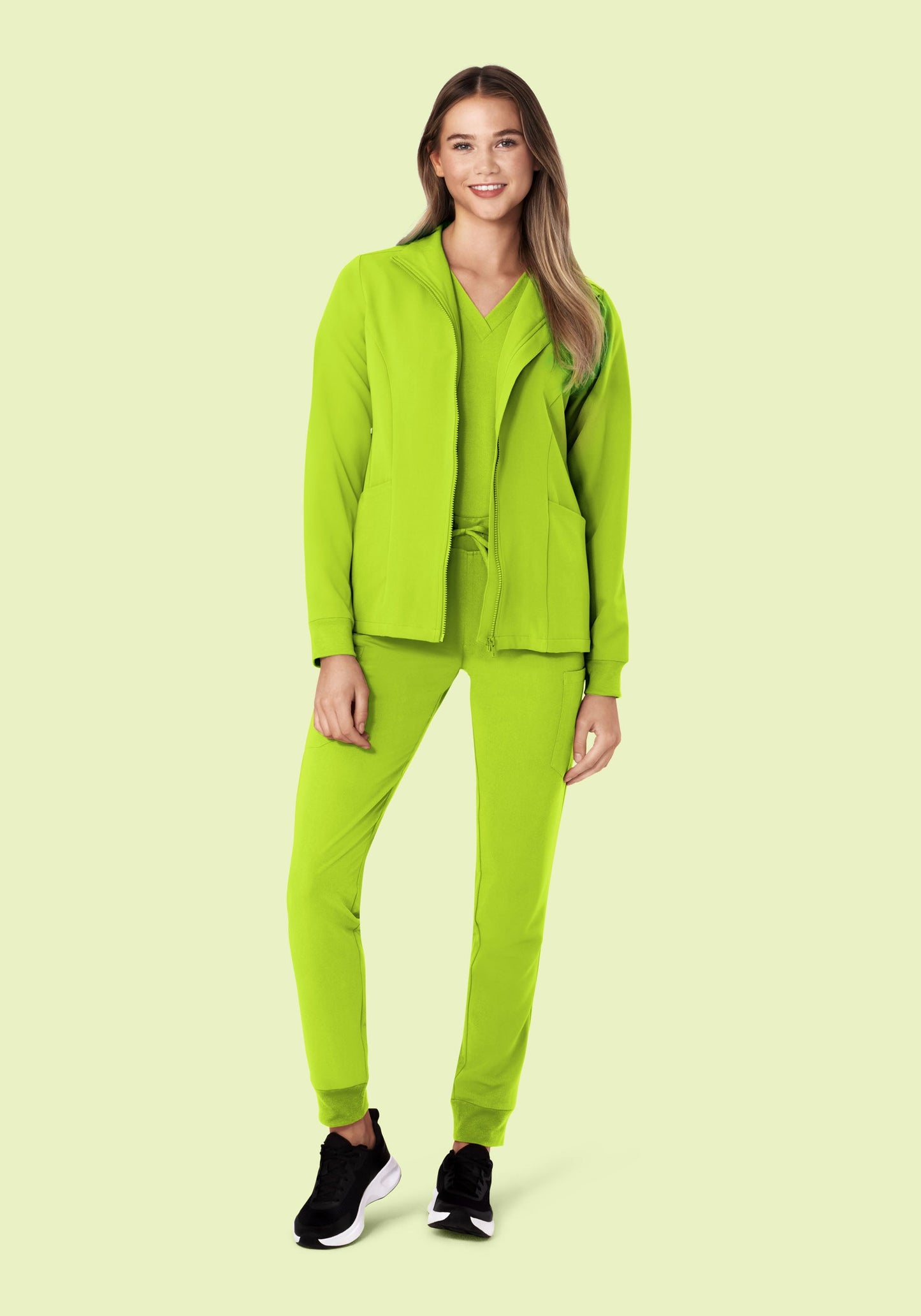 Women's Modern Scrub Jacket Apple Green