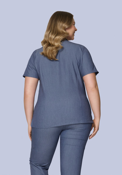 One Pocket Top Heather Denim
