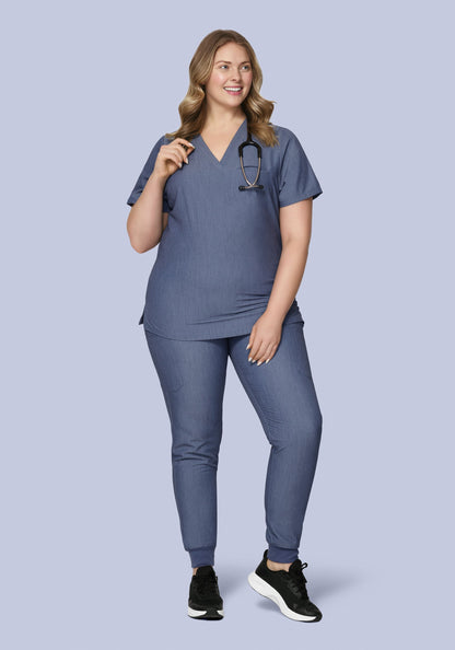 9 Pocket Joggers Heather Denim