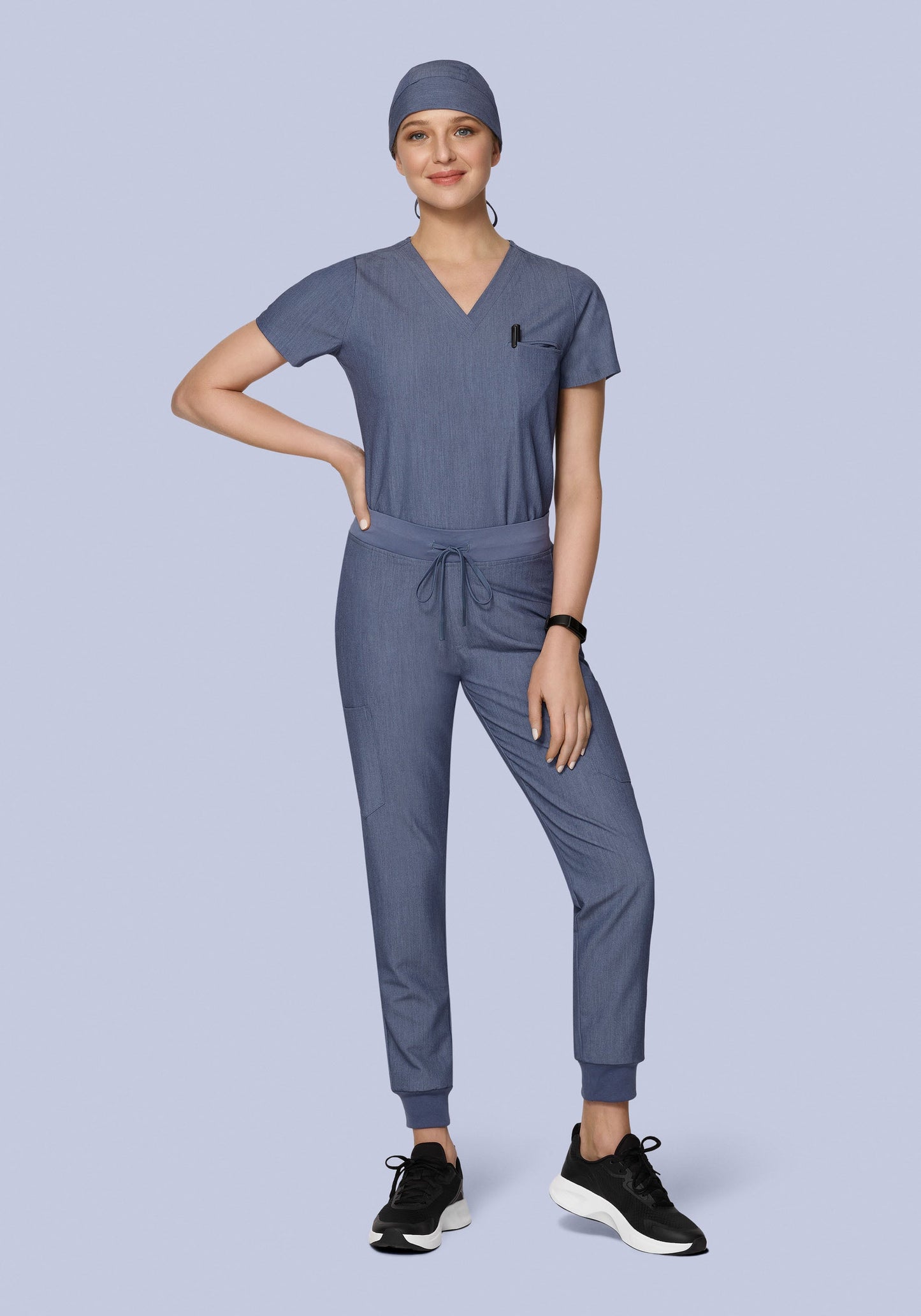 Contemporary Scrub Cap Heather Denim