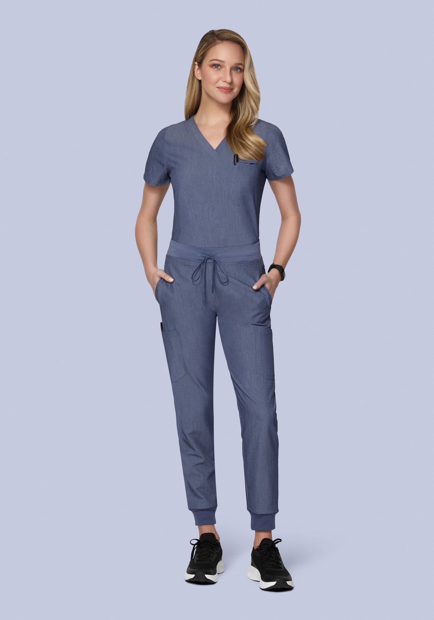 9 Pocket Joggers Heather Denim