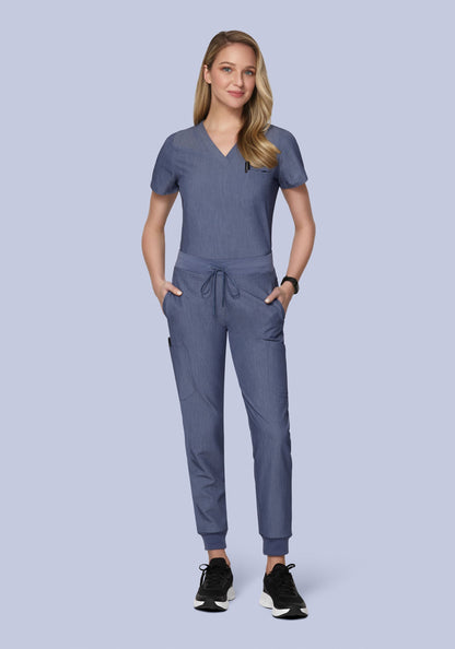 9 Pocket Joggers Heather Denim