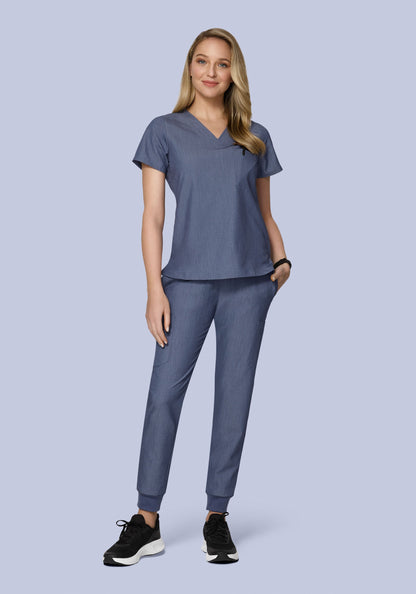 9 Pocket Joggers Heather Denim