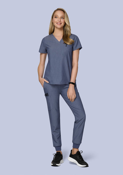 One Pocket Top Heather Denim