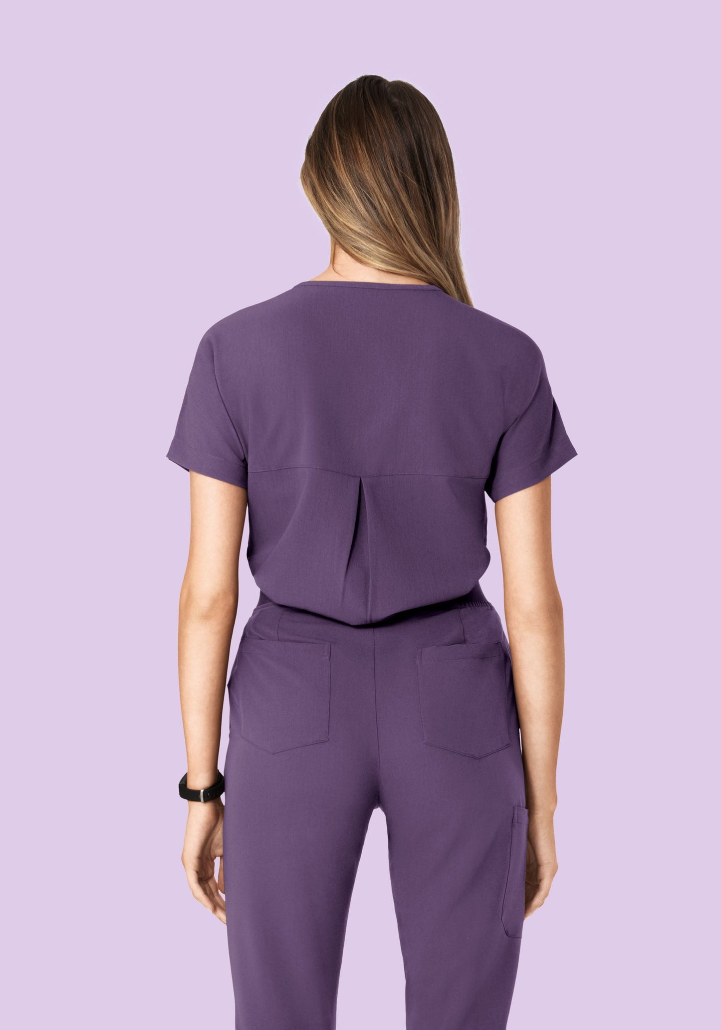 Oversized V Neck Top Dewberry