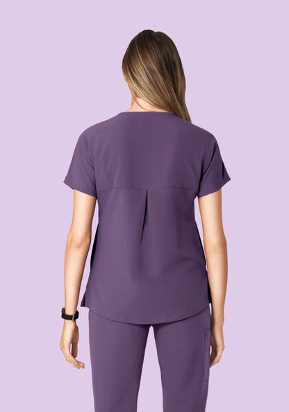 Oversized V Neck Top Dewberry