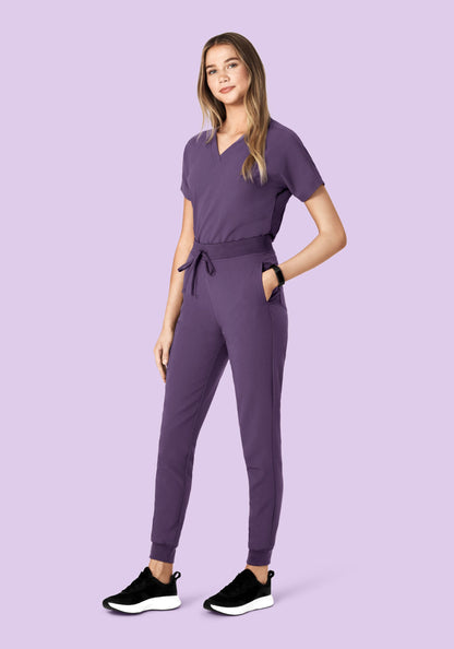 Oversized V Neck Top Dewberry