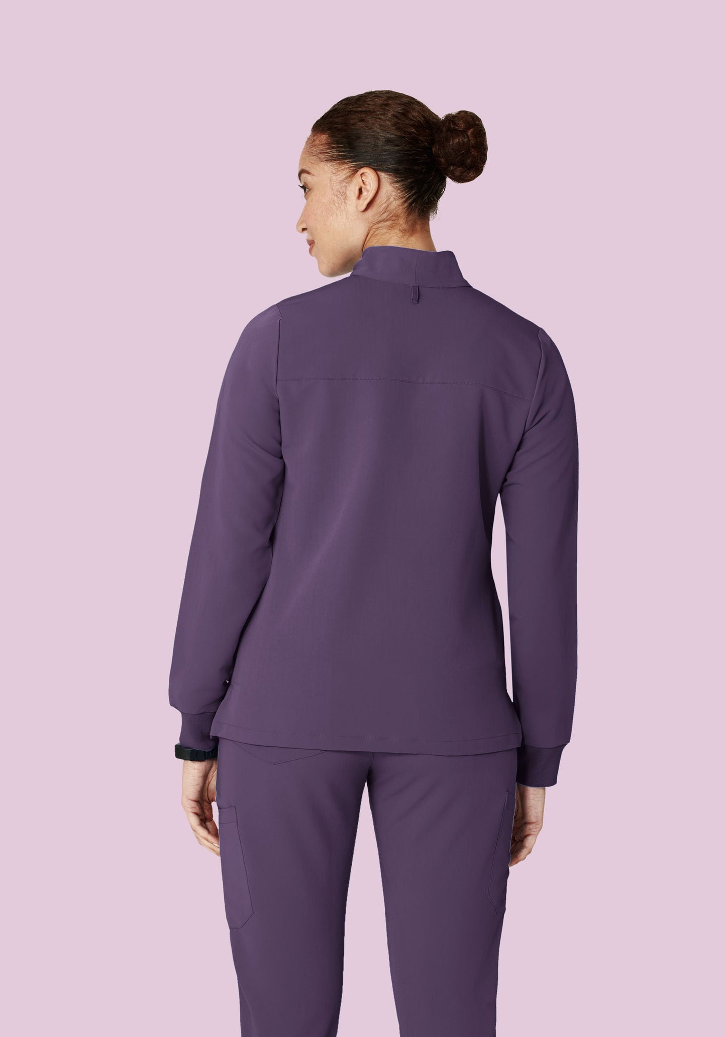 Women's Modern Scrub Jacket Deep Dewberry