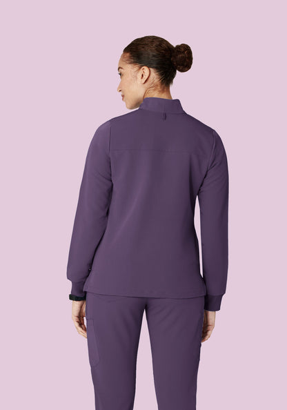 Women's Modern Scrub Jacket Deep Dewberry