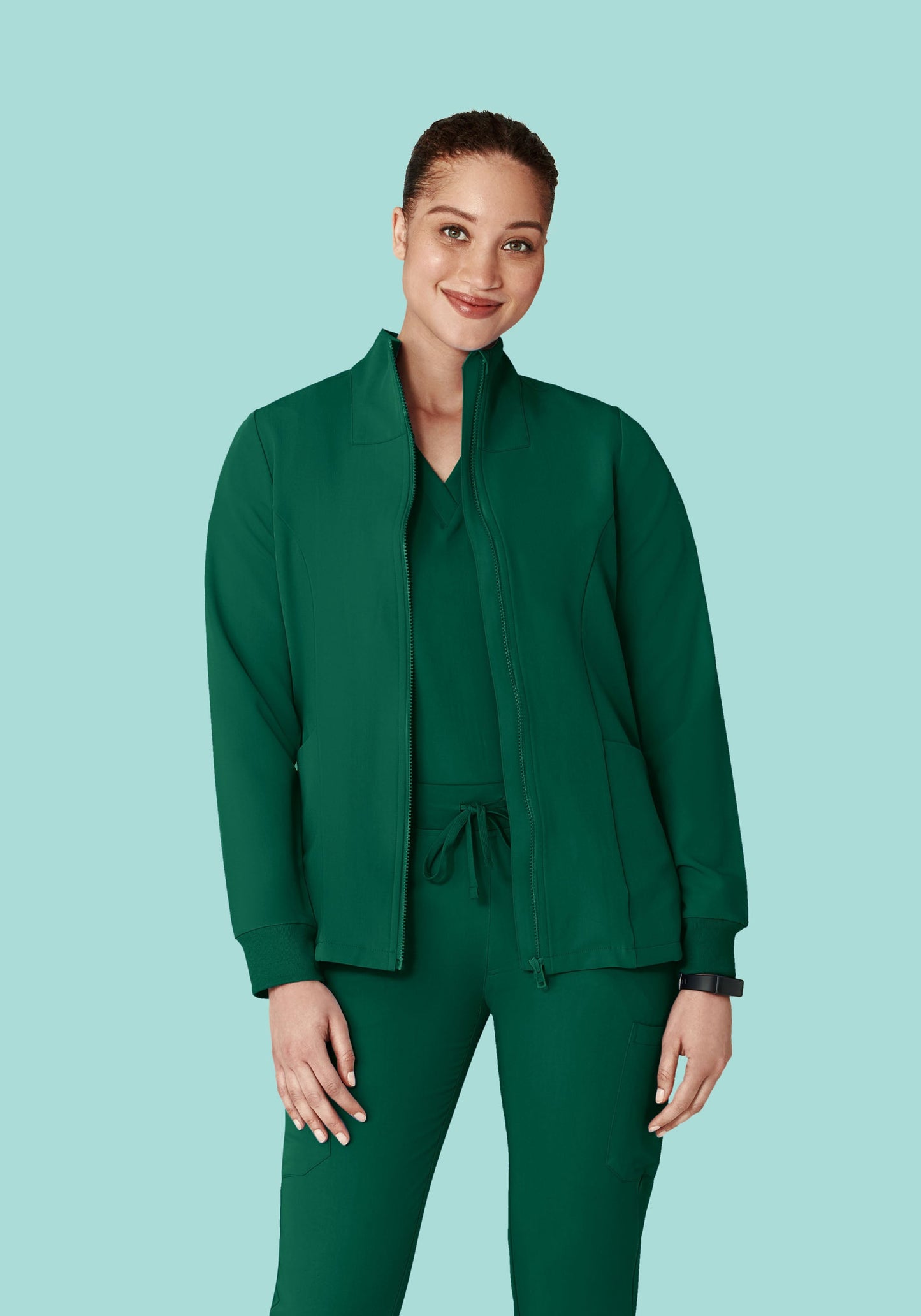 Women's Modern Scrub Jacket Hunter Green