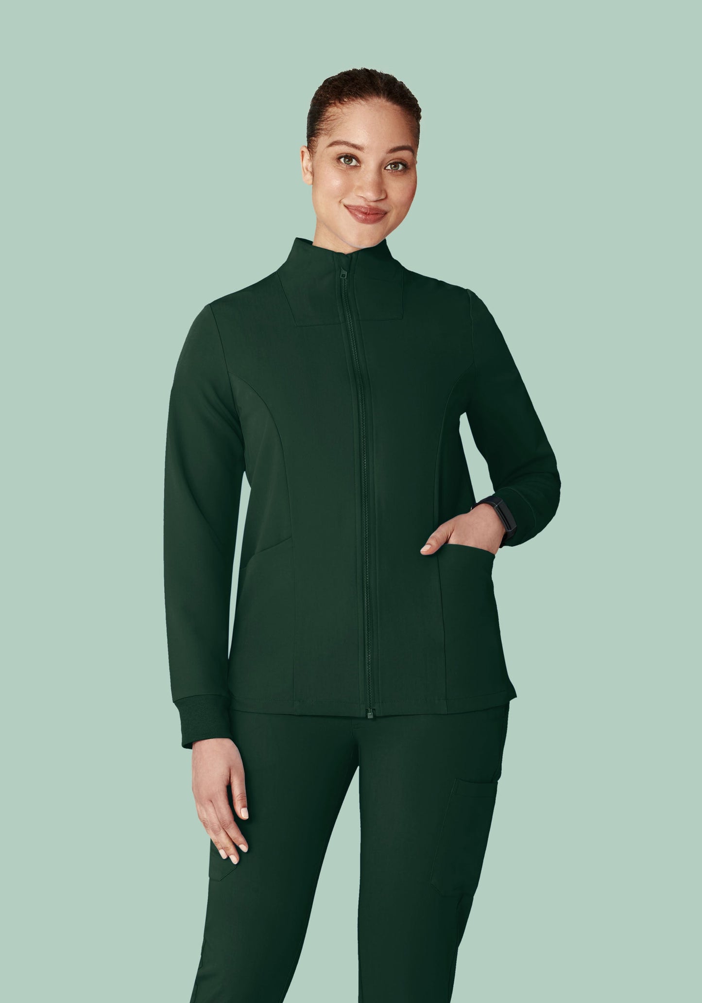 Women's Modern Scrub Jacket Midnight Green