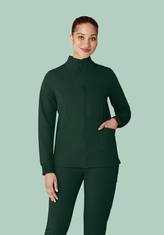 Women's Modern Scrub Jacket Midnight Green