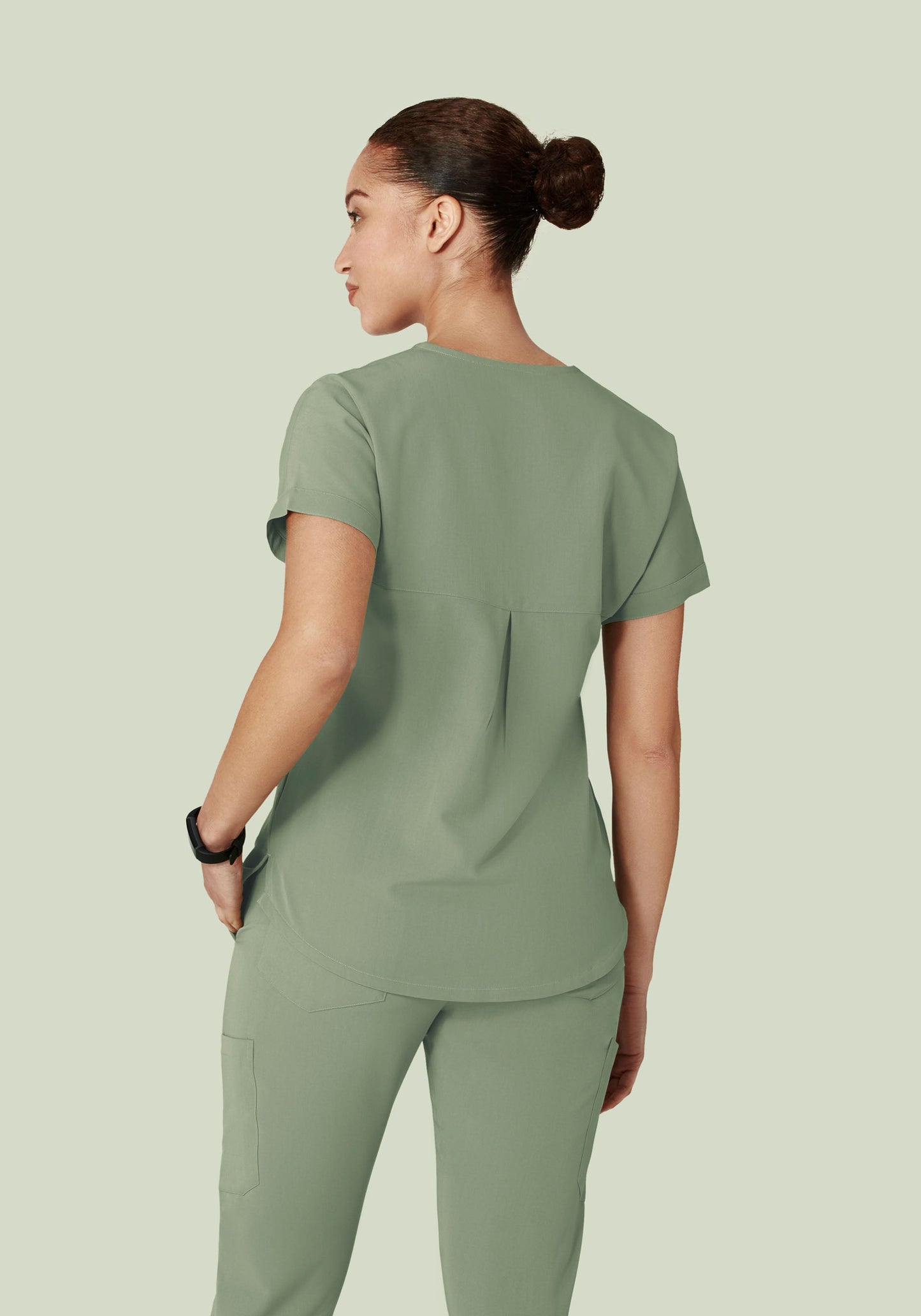 Oversized V Neck Top Cool Sage