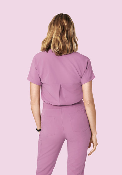 Oversized V Neck Top Lilac