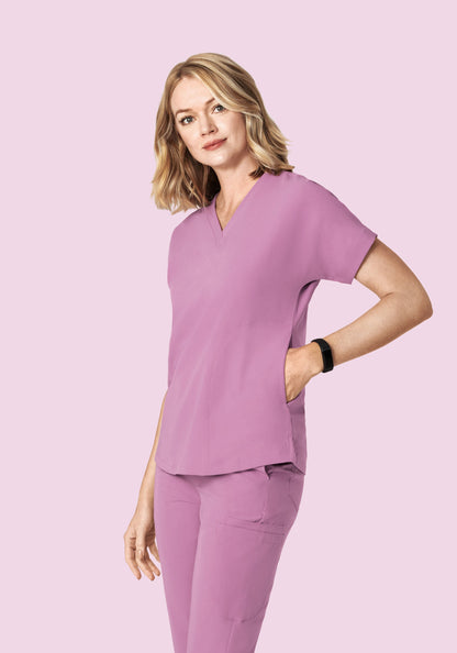 Oversized V Neck Top Lilac