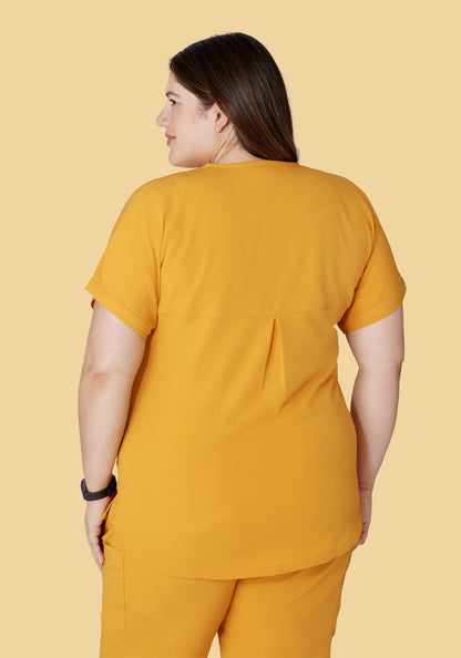 Oversized V Neck Top Honey