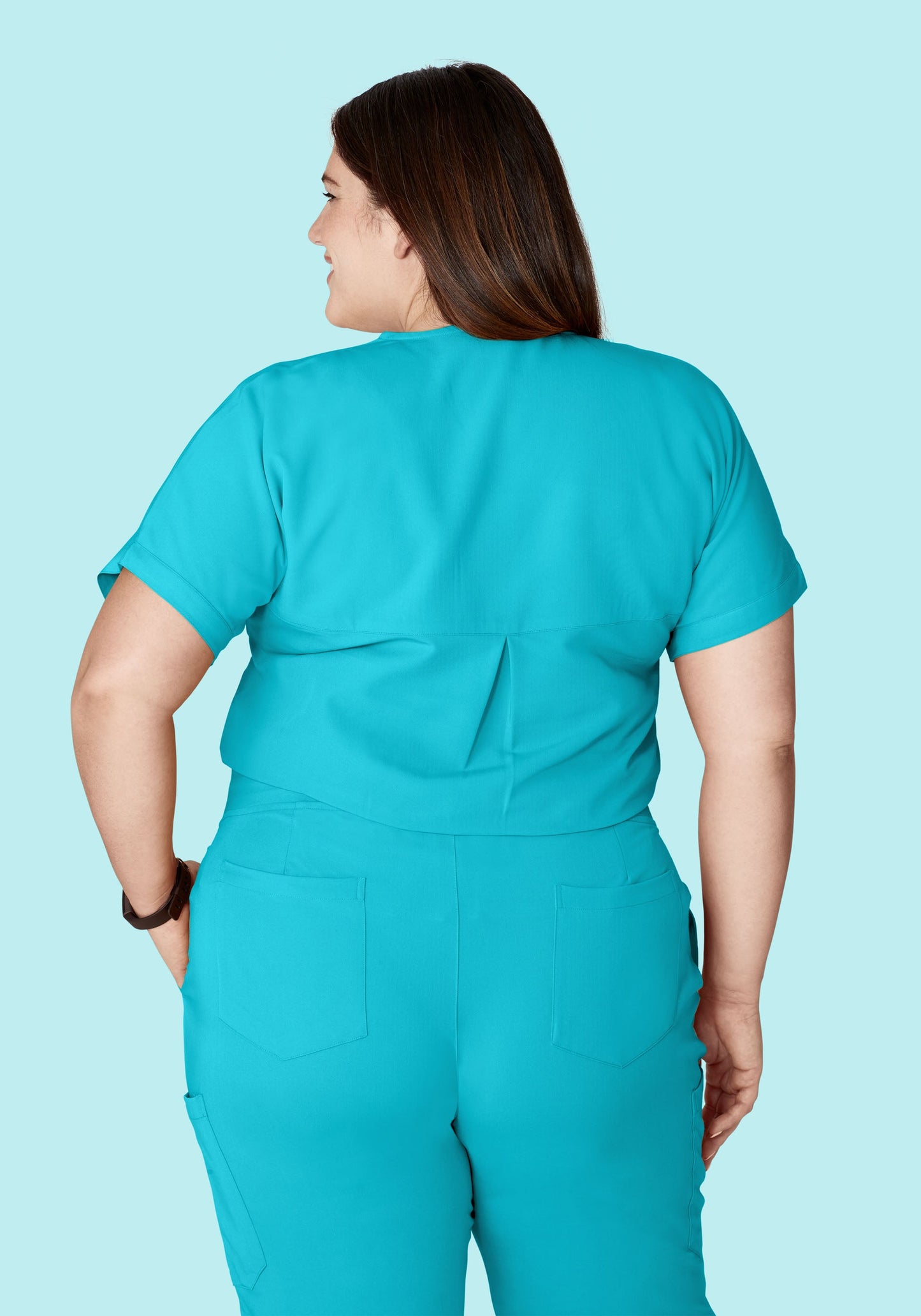 Oversized V Neck Top Teal