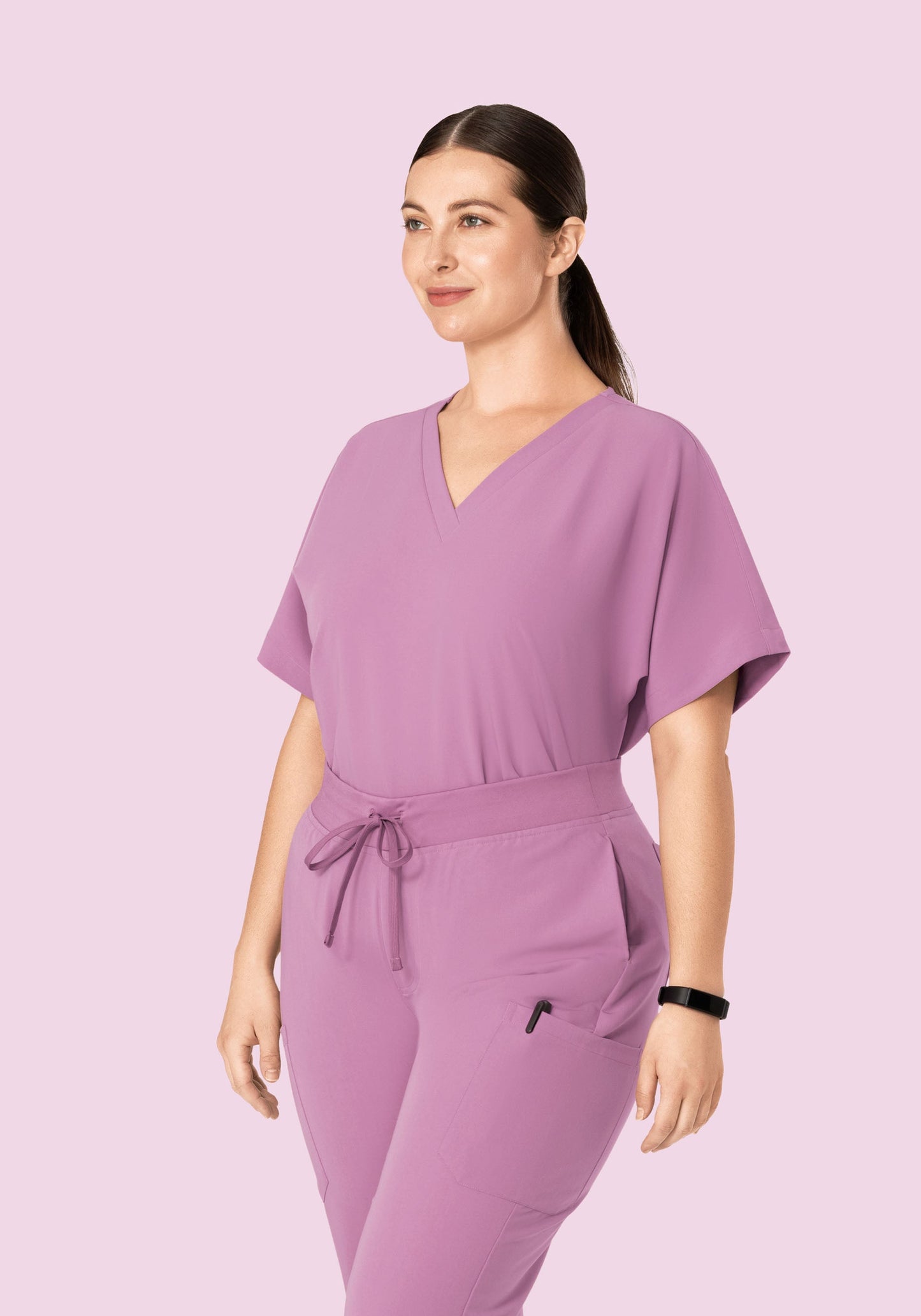 Oversized V Neck Top Lilac