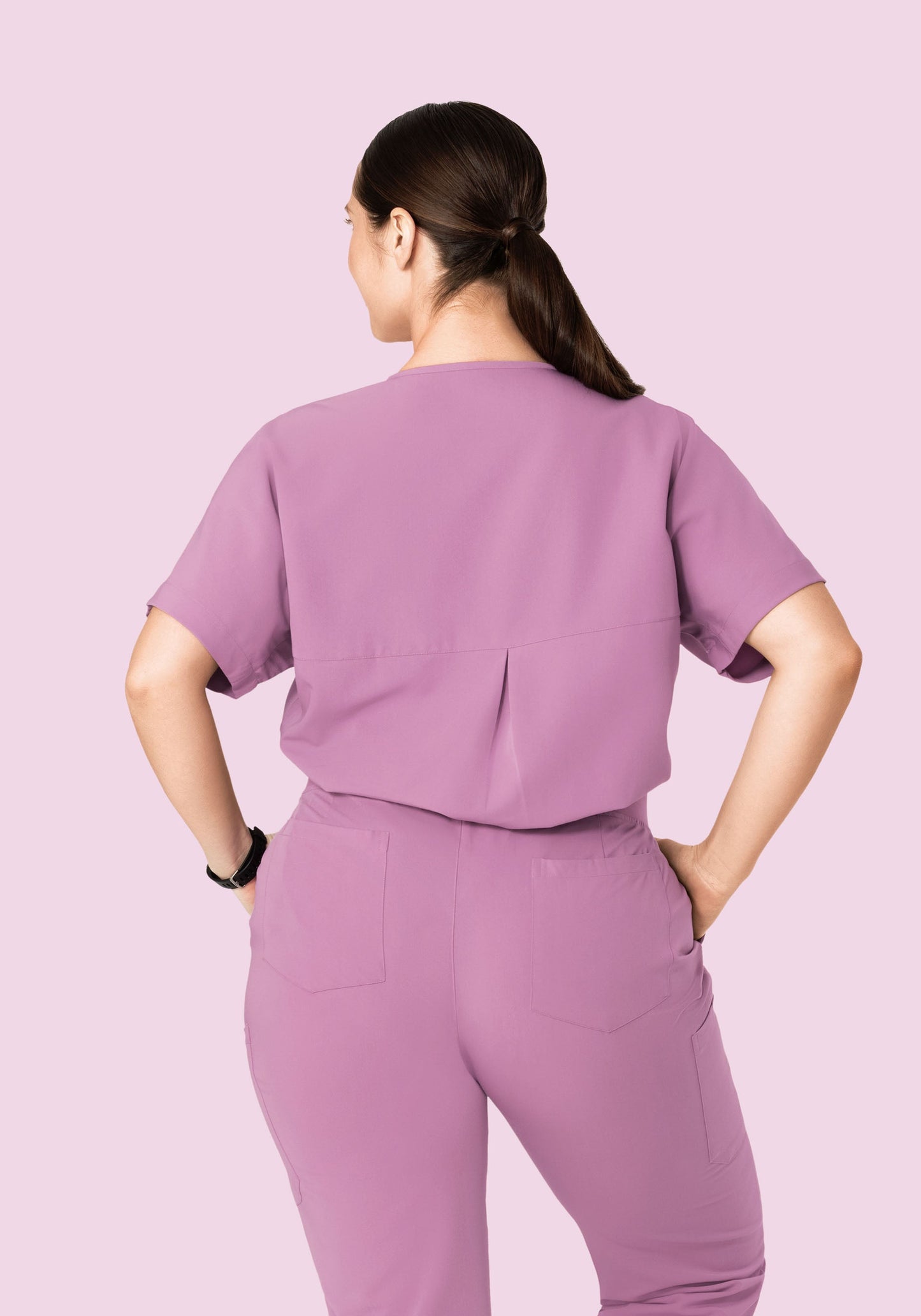 Oversized V Neck Top Lilac