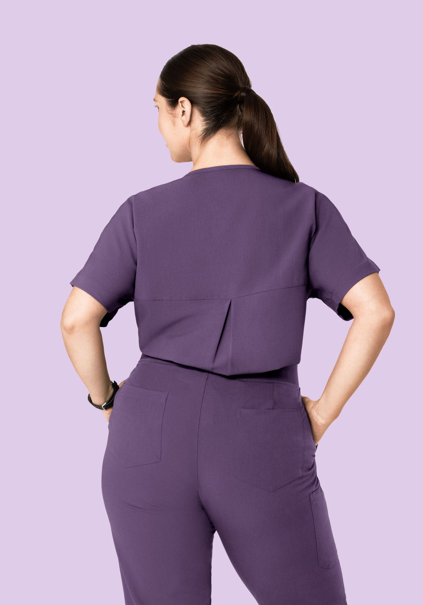 Oversized V Neck Top Dewberry