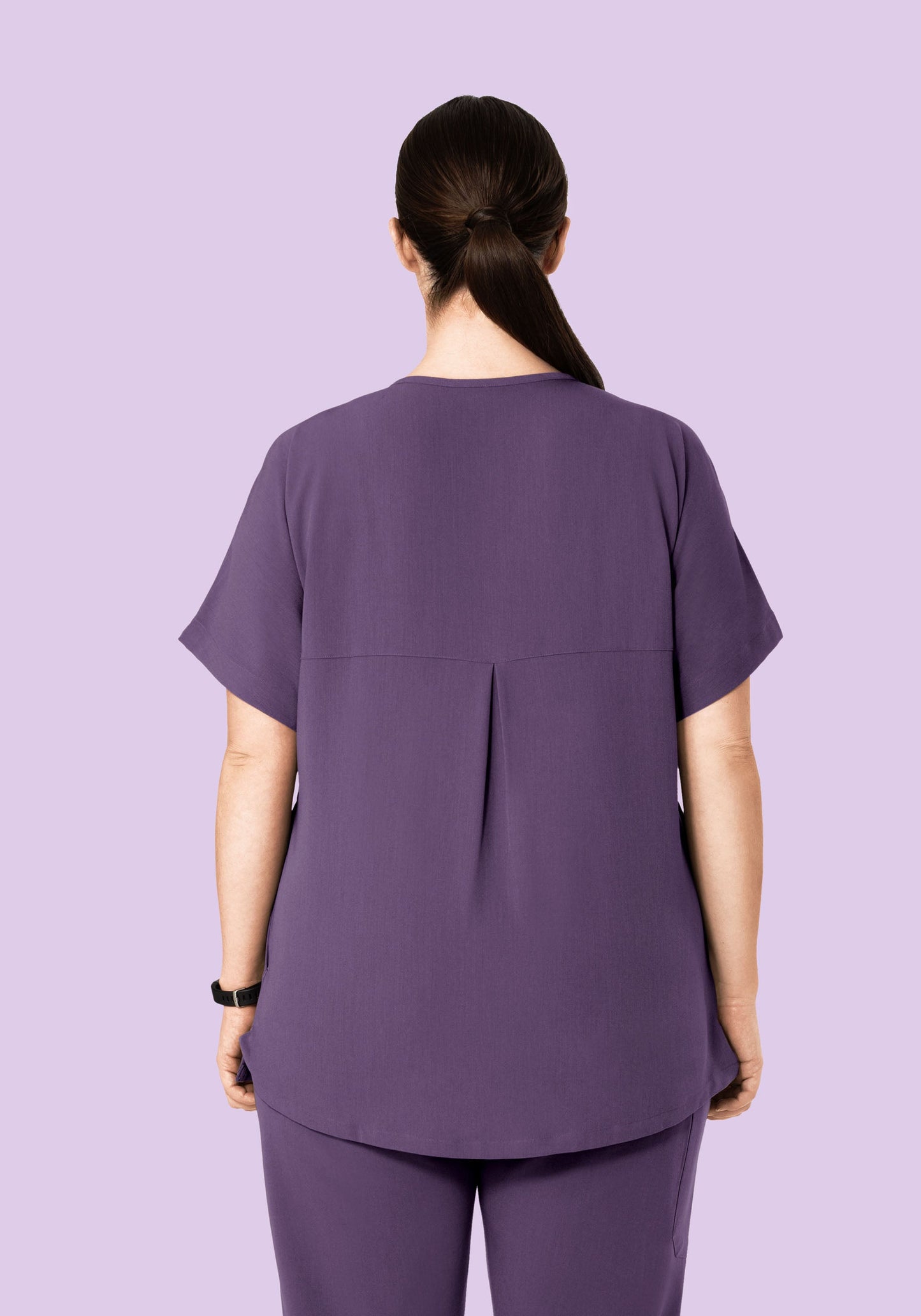 Oversized V Neck Top Dewberry