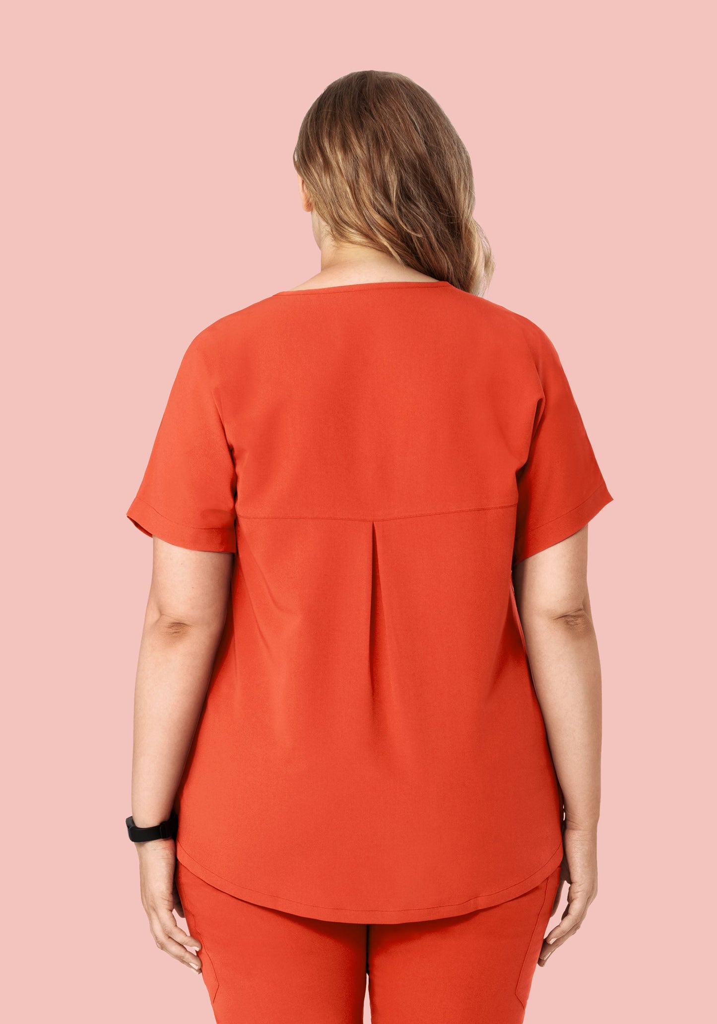 Oversized V Neck Top Sunset Orange